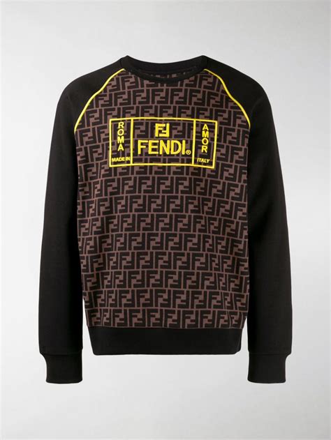 fendi black cotton sweatshirt